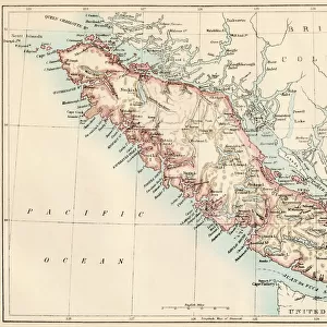 Vancouver Island map, 1870s