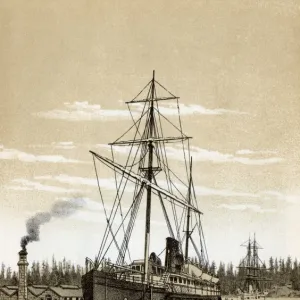 Vancouver Island shipyard, 1800s