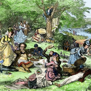 Victorian era picnic