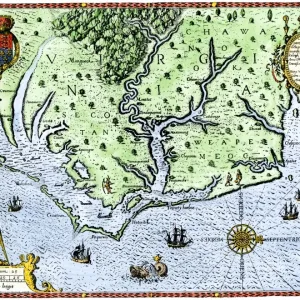 Virginia map, 1588 Virginia map, 1588