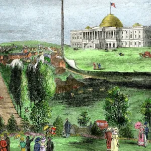 Washington DC and the original Capitol building, 1810