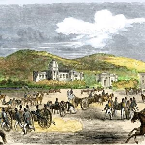 West Point cadets artillery practice, 1850s