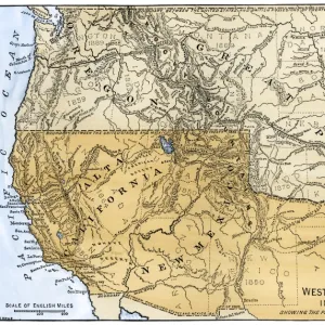 Western boundary with Mexico, 1840s