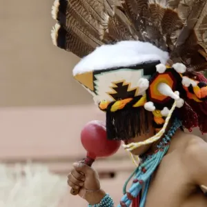 Zuni Red-Tailed Hawk Dancer performing the Turkey Dance at the Gallup Zuni Red-Tailed Hawk Dancer performing the Turkey Dance at the Gallup