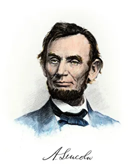 Signature Prints: Abraham Lincoln, with his autograph