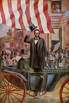 President Lincoln Collection: Abraham Lincolns inaugural parade, 1861