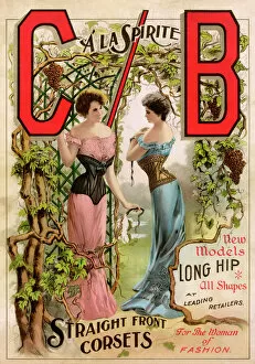 Clothing Gallery: Ad for corsets, 1890s
