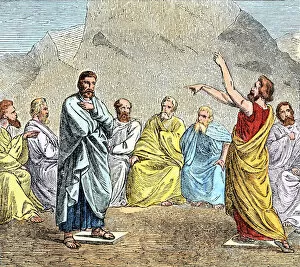 Discuss Gallery: Aeropagus debating in ancient Athens