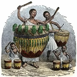 Africa Collection: African drums, 1800s