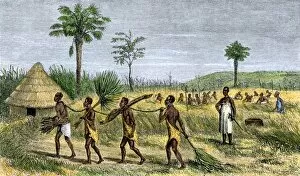 Africa history Collection: African slaves in Uganda, 1800s