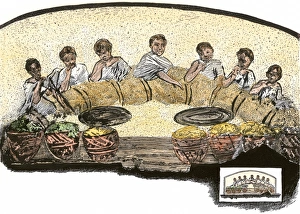 Christianity Gallery: Agapae, or early Christian love-feast, ancient Rome