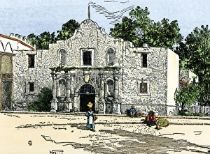 San Antonio Gallery: The Alamo in San Antonio, 1800s