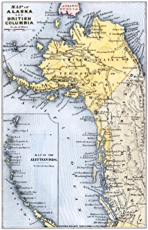 Canadian Collection: Alaska and British Columbia map, 1872