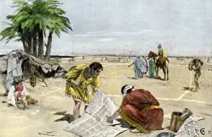 Egypt Prints: Alexander the Great laying out the city of Alexandria in ancient Egypt