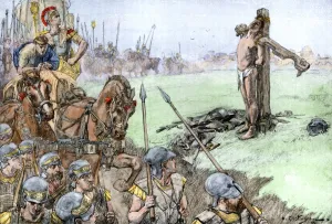 Ancient Greek Prints: Alexander the Great punishing Bessus of Bactria
