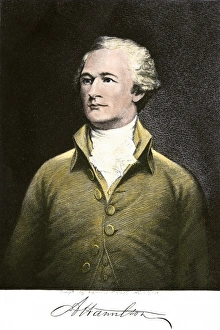 Alexander Hamilton Prints: Alexander Hamilton, with his autograph