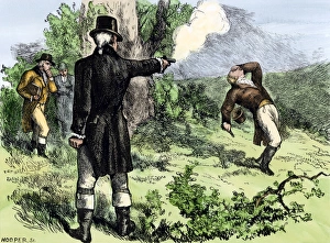 Alexander Hamilton killed in a duel with Aaron Burr