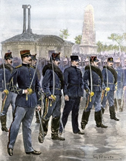 French History Prints: Alfred Dreyfus escorted to prison after being convicted of treason