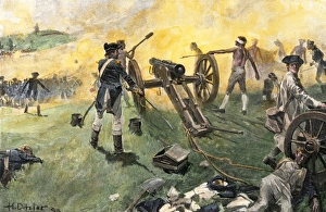 American artillery engaged at the Battle of Monmouth