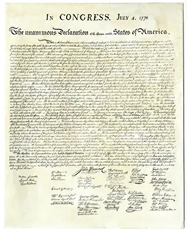 Signature Prints: American Declaration of Independence