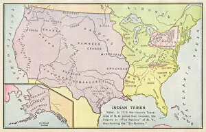 Images Dated 6th December 2011: American Indian tribe locations in 1715