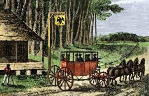 Stage Coach Gallery: American stagecoach, 1795