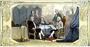 Revolutionary War Collection: Americans gaining French alliance in the Revolutionary War