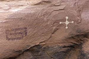 Pre Columbian Prints: Anasazi/Ancestral Puebloan petroglyphs at White House ruins