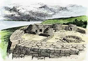 Eire Collection: Ancient Celtic ruins in western Ireland