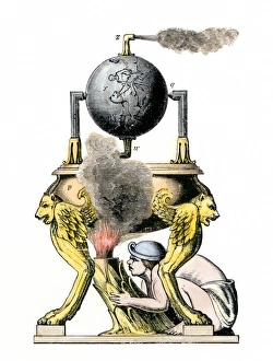 Ancient Greek aeolipile, or steam-engine