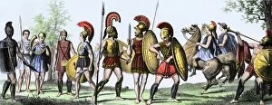 Lance Collection: Ancient Greek soldiers