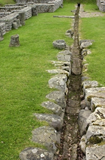 Water Gallery: Ancient Roman water system at Chesters in Northumbria, England