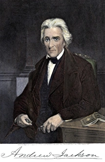 Signature Prints: Andrew Jackson, with his signature
