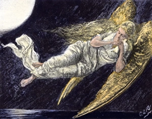 Moon Gallery: Angel in moonlight