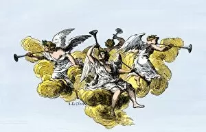 Mythology Collection: Angels with trumpets