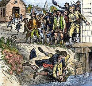 Protest Prints: Angry protestors during Shays Rebellion in Massachusetts