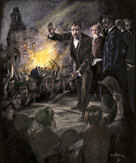 California Collection: Anti-Chinese mob in San Francisco, late 1800s