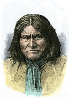 Arizona Prints: Apache chief Geronimo, also known as Goyathlay