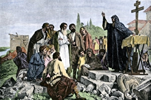 Christian Prints: Apostle Andrew spreading Christianity into the Russia