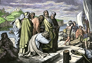 Holy Land Prints: Apostle Paul leaving his friends to spread Christianity in Asia Minor