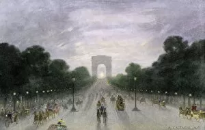 Horsedrawn Carriage Gallery: Arc de Triomphe, Paris, 1890s