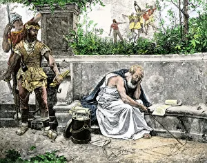 Arrest of Archimedes, leading to his death