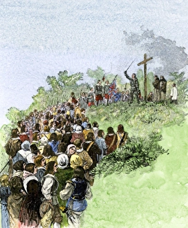 Arrival Gallery: Arrival of Maryland colonists led by Leonard Calvert