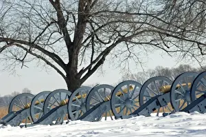 Artillery defending the Continental Army winter camp at Valley Forge