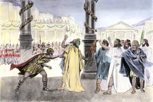 Ancient Greek Prints: Assassination of Philip of Macedon