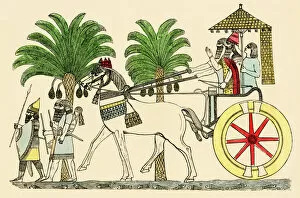 Lance Collection: Assyrian king in his chariot