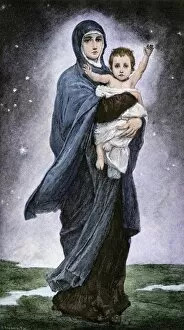Mary Collection: Baby Jesus with his mother, Mary