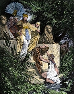 Biblical Gallery: Baby Moses found by an Egyptian princess