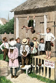 Playing Gallery: Backyard carnival, 1800s