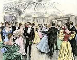 Ball Room Gallery: A ball in Tuxedo, New York, circa 1900